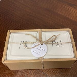 RAE DUNN artisan collection MR & MRS jewelry box